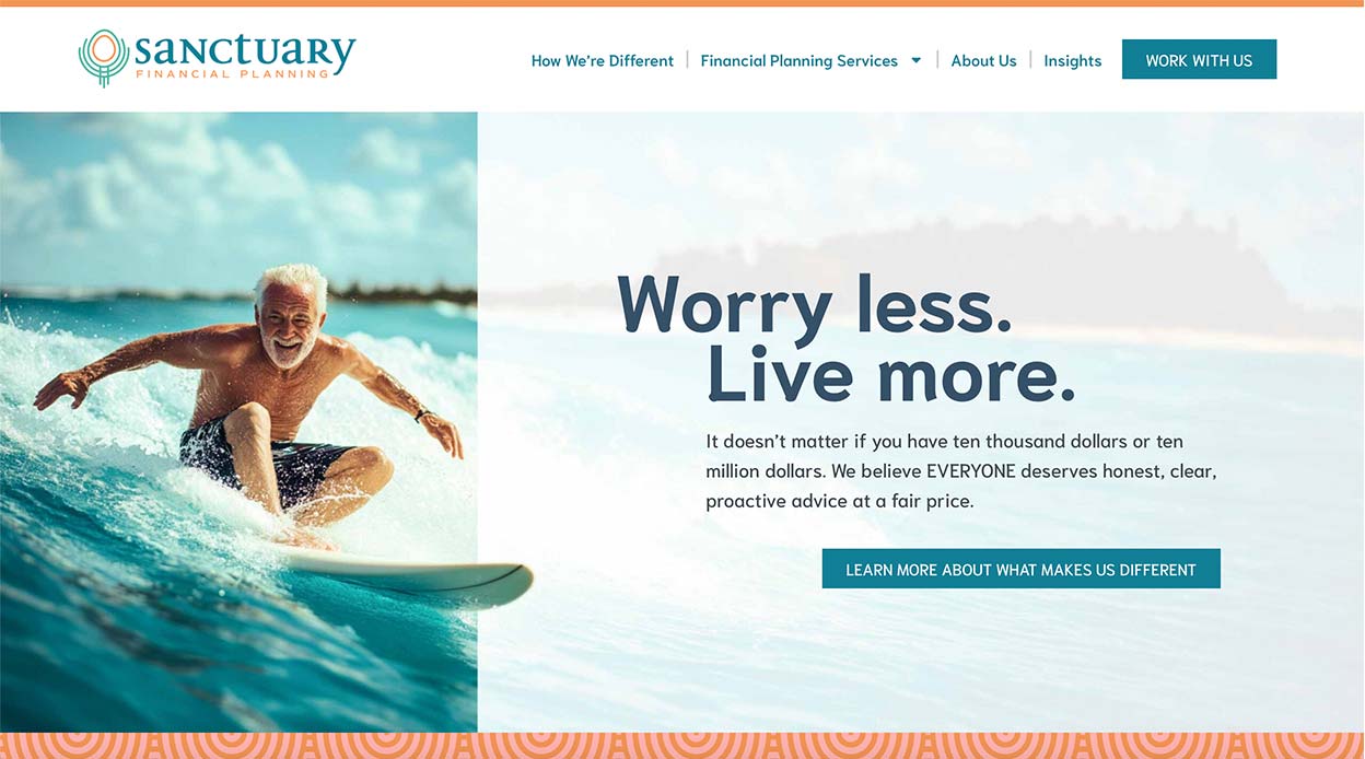 Sanctuary Financial Planning homepage